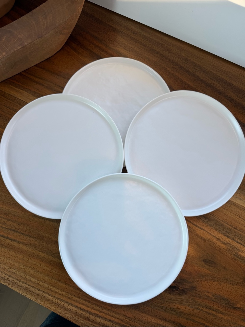 Crate&Barrel White Ceramic Salad Plates - 8.75”Set of 4